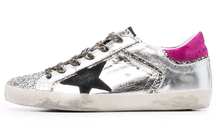 Golden Goose Super Star Stylish Skateboarding Shoes Women's Silver