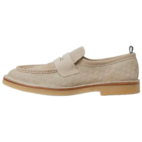 GUCCI Web GG Casual Shoes Men's Beige