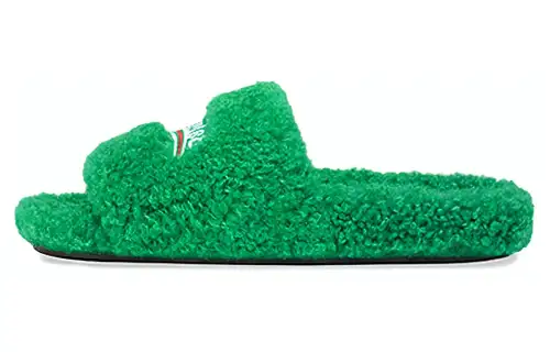 Balenciaga Furry Slide Green Women's