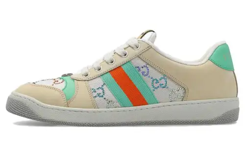 Gucci Wmns Screener 'GG Crystals - Beige Green Orange' Women's