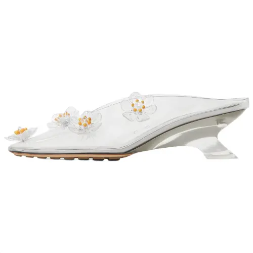 Bottega Veneta Rubber Sole Closed Toe Slippers Women's Transparent