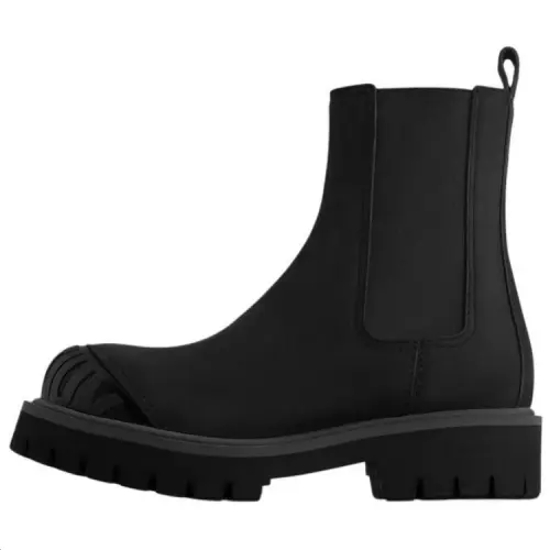 LOUIS VUITTON Lv Boot Calfskin Short Chelsea Boots Men's Black