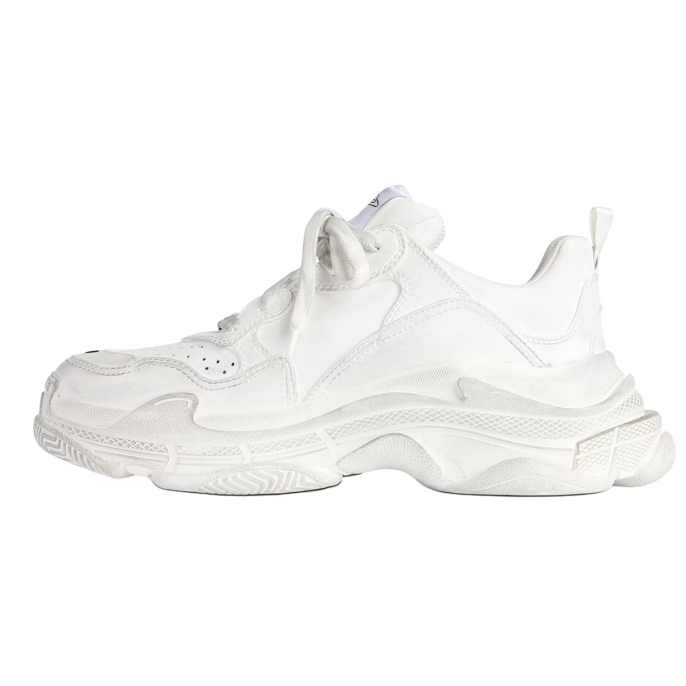 Balenciaga Triple S Sporty Low top Chunky Sneakers Men's White