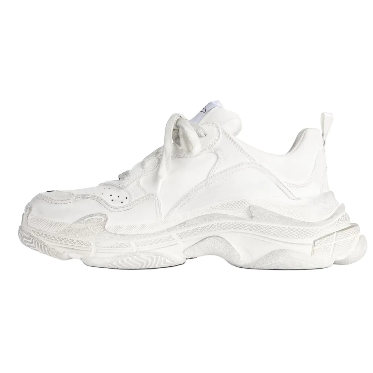 Balenciaga Triple S Sporty Low top Chunky Sneakers Men's White