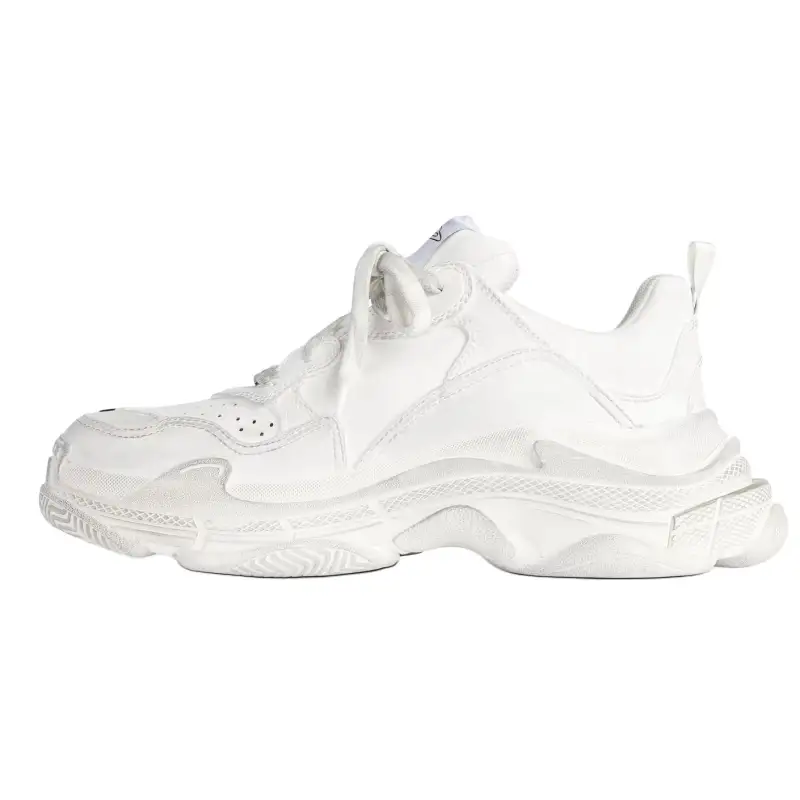 Balenciaga Triple S Sporty Low top Chunky Sneakers Men's White
