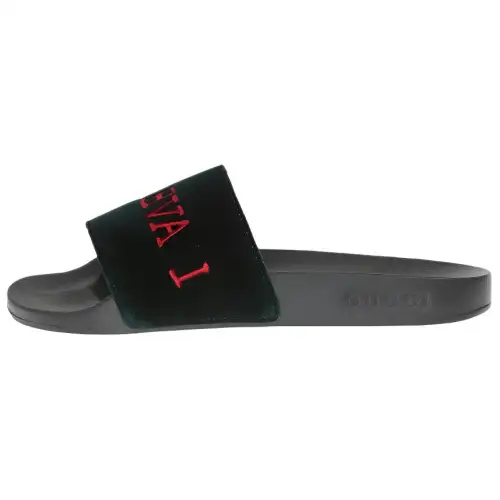 Gucci Velvet Slides 'L'aveugle Par Amour - Black'