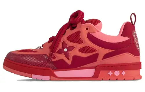 LOUIS VUITTON Skate Low top Skateboard Shoes Men's Red