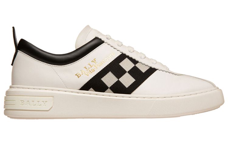 BALLY Casual Low top Stylish Skateboarding Shoes Men's White
