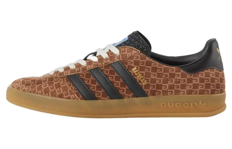 GUCCI X Adidas Originals Gazelle GG Monogram Sneakers