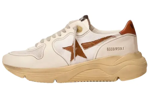 Golden Goose Running Sole Abrasion Resistant Low top Casual Shoes Men's White