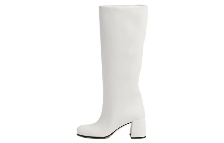 MIU MIU Knee high Boots 6.5cm Women's White
