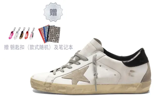 Golden Goose Super Star Cow Leather Comfortable And Breathable Stylish Skateboarding Shoes Women's Dirty White