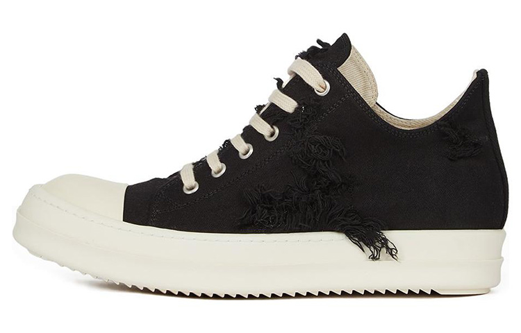 RICK OWENS DRKSHDW Strobe Low Black Milk Cotton Women's