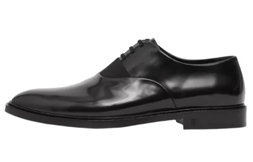 Burberry Monogram Leather Casual Shoes Men's Black