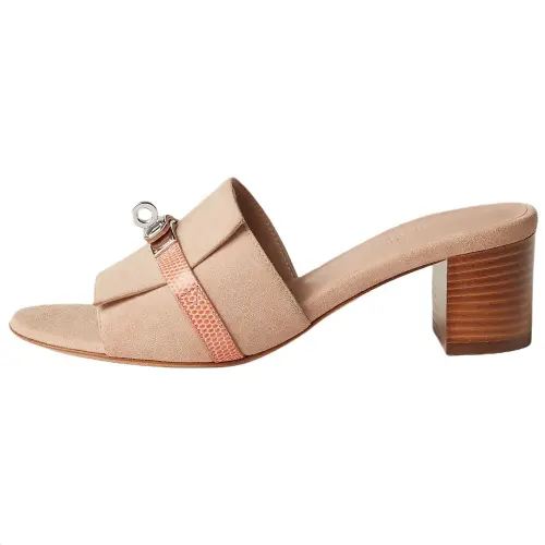 HERMES Gigi Slide Slippers Women's Beige
