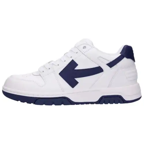 OFF WHITE Out Of Office Low Top Sneakers 'White Navy' Women's
