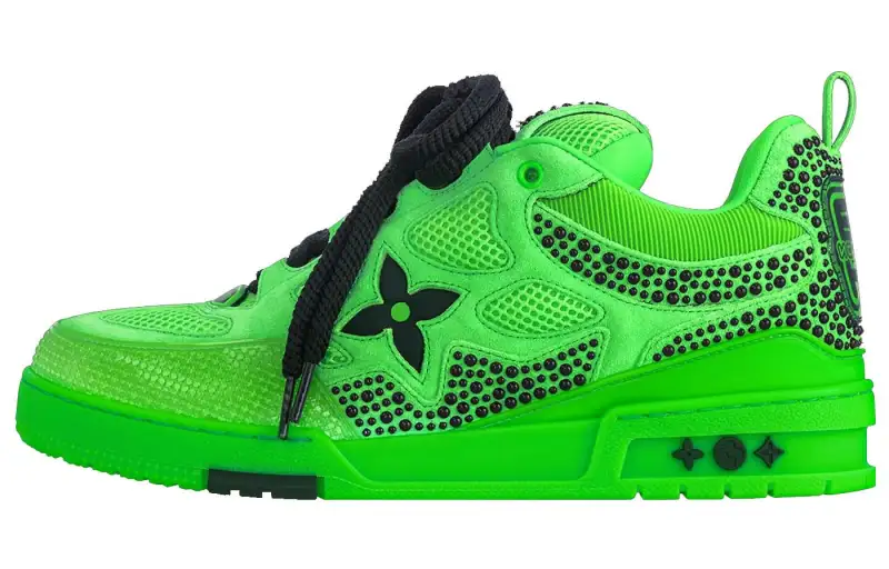 LOUIS VUITTON Skate Low top Skateboard Shoes Men's Green