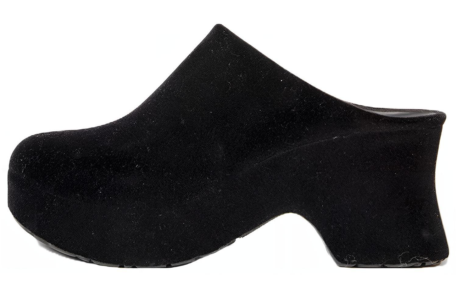 LOEWE Terra Rubber Sole Closed Toe Slippers Women's Black
