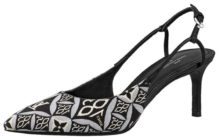 LOUIS VUITTON Chérie Slim Heel High Heels Women's Black