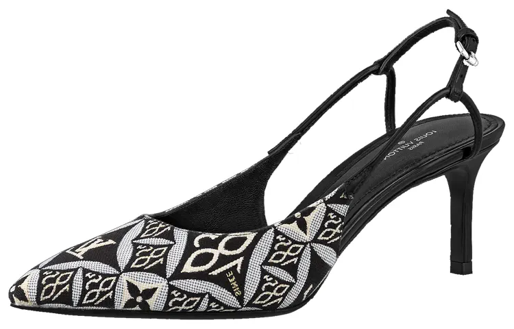 LOUIS VUITTON Chérie Slim Heel High Heels Women's Black