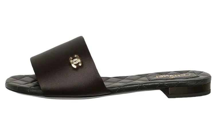 CHANEL Quiet Slide Slippers Women's Black