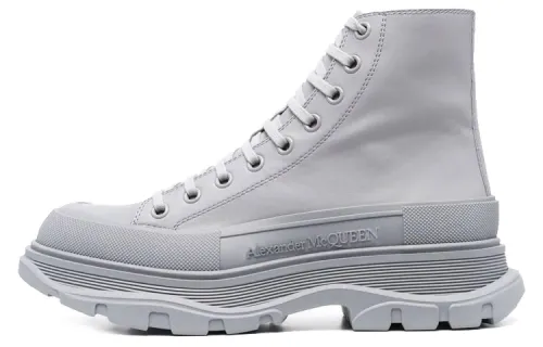 Alexander McQueen Tread Slick Boot Gray Leather