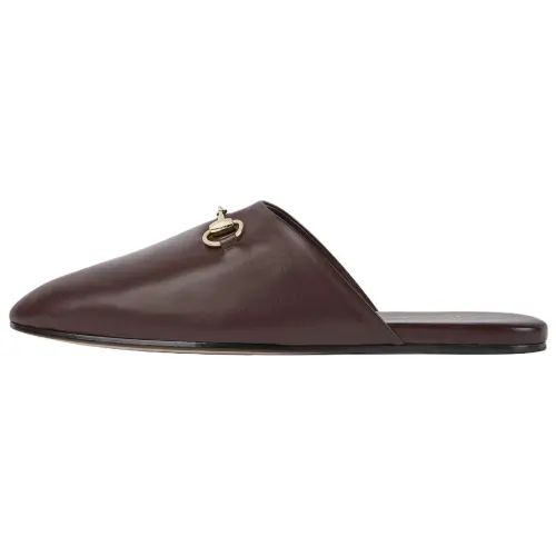 GUCCI Closed Toe Slippers Men's Dark Brown