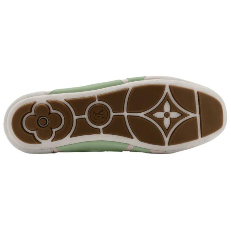 Женские кроссовки Louis Vuitton Sneakerina (зелено-белый) — фото 6
