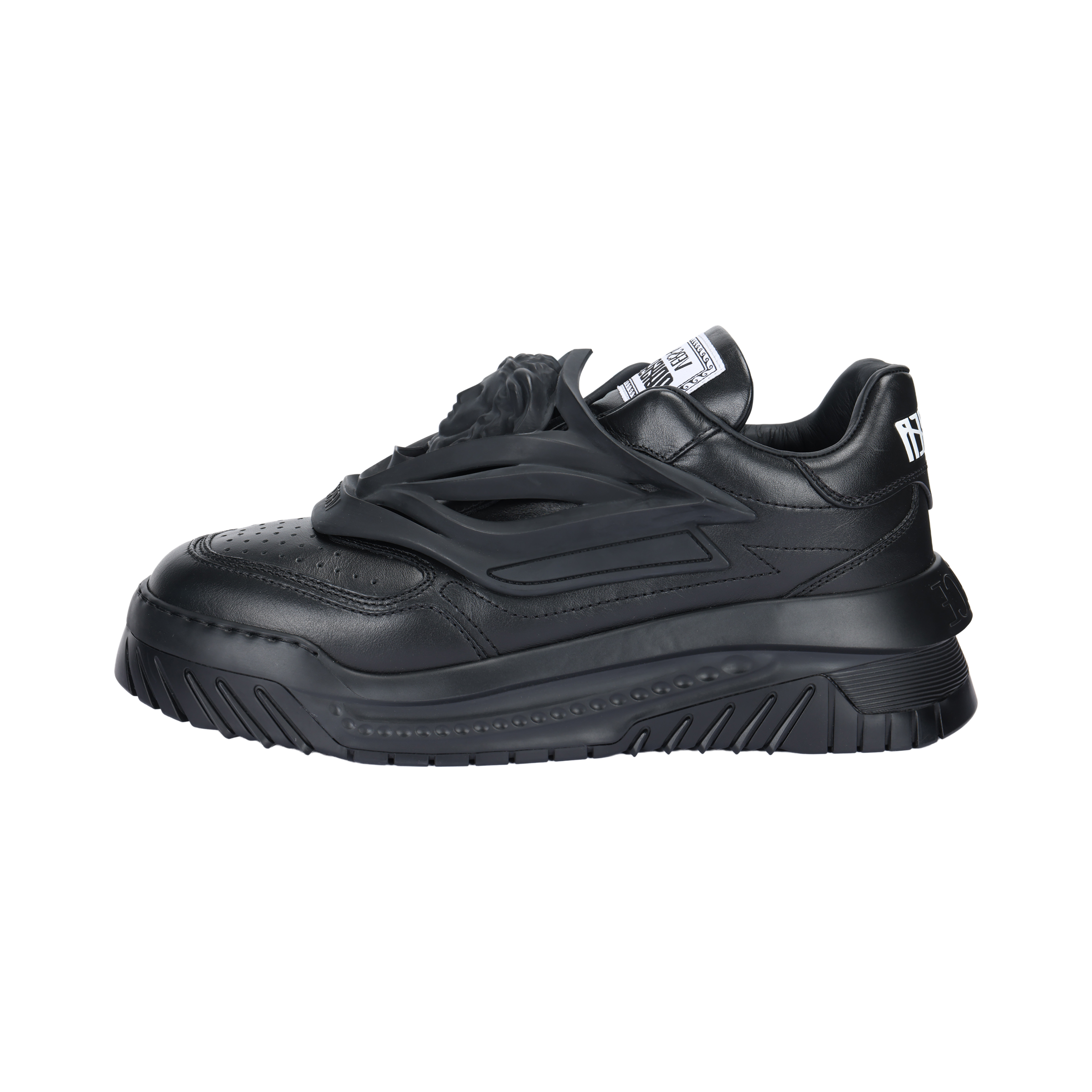 VERSACE Odissea Caged Rubber Medusa Sneaker Triple Black