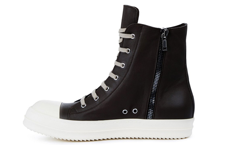 RICK OWENS/RO Phlegethon High top Stylish Skateboarding Shoes Men's Black White