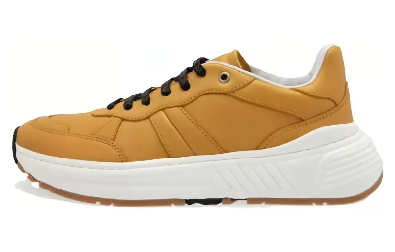 Bottega Veneta Speedster Cow Leather Low top Casual Shoes Men's Yellow