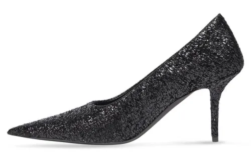 Balenciaga Knife Pointed Toe Slim Heel High Heels 8cm Women's Black