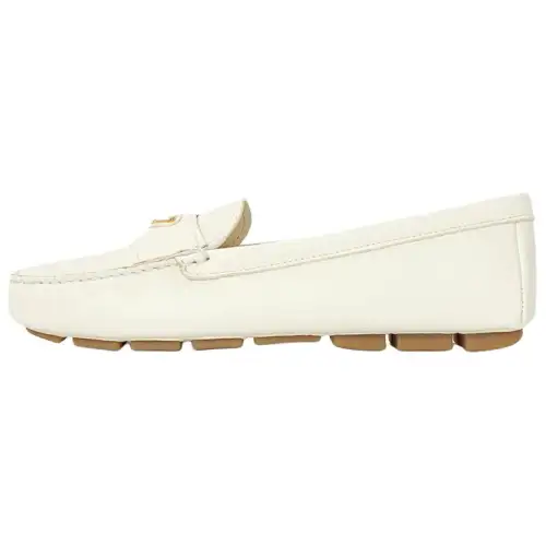 PRADA Leather Casual Shoes Women's White