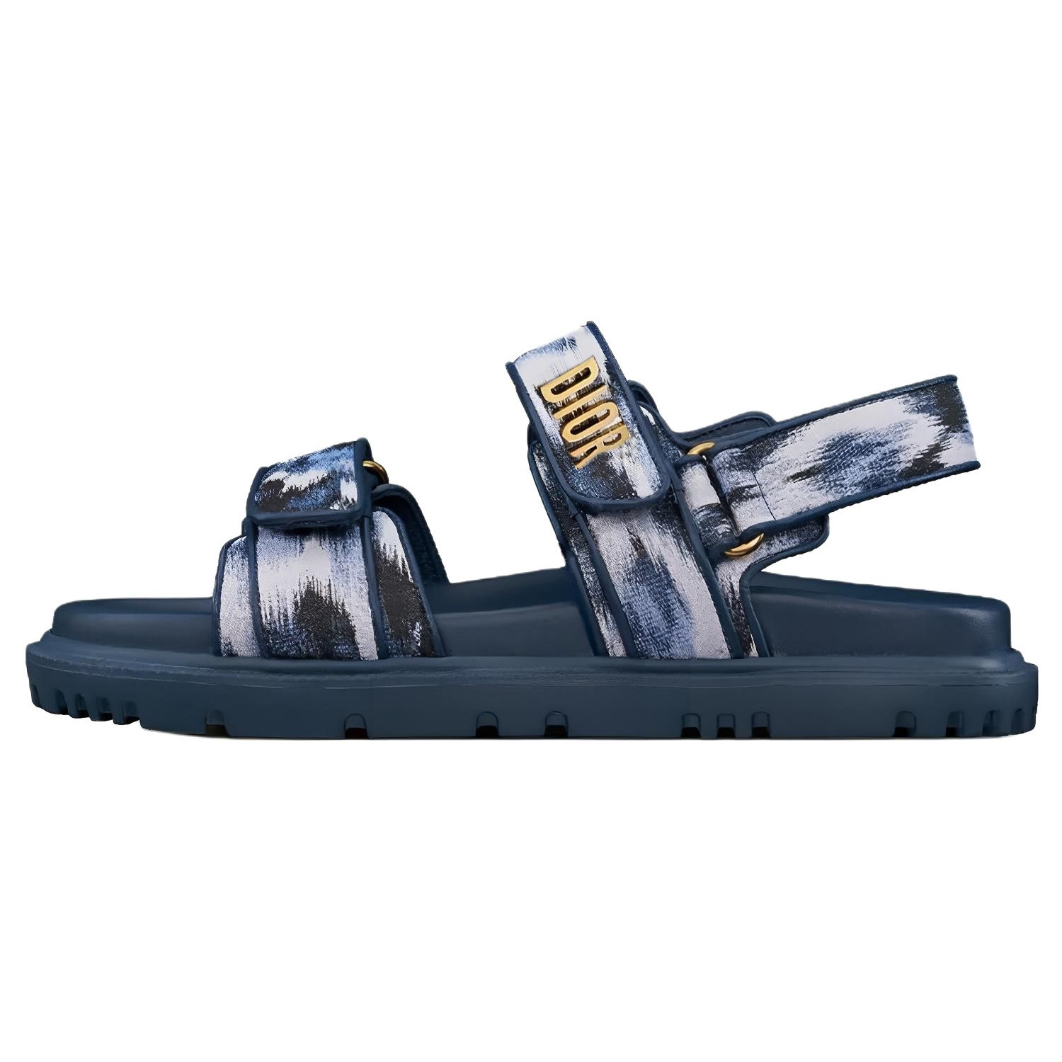DIOR DiorAct Leather Fashion Trend One Strap Sandals Women's Blue