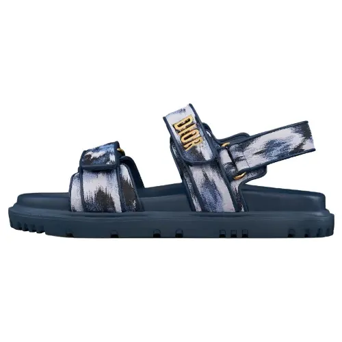 DIOR DiorAct Leather Fashion Trend One Strap Sandals Women's Blue