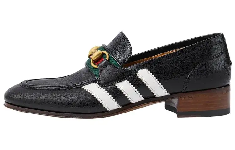 Gucci Adidas x Gucci Wmns Loafer 'Black Leather' Women's