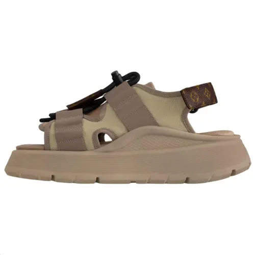 LOUIS VUITTON Chameleon Comfort Beach Sandals Women's Taupe