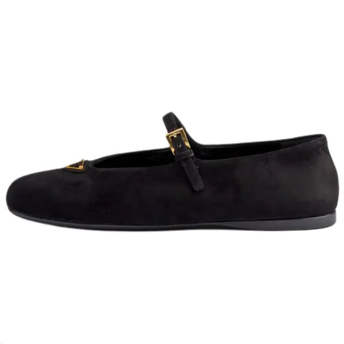 PRADA Flat Mary Jane Shoes 0.5cm Women's Black