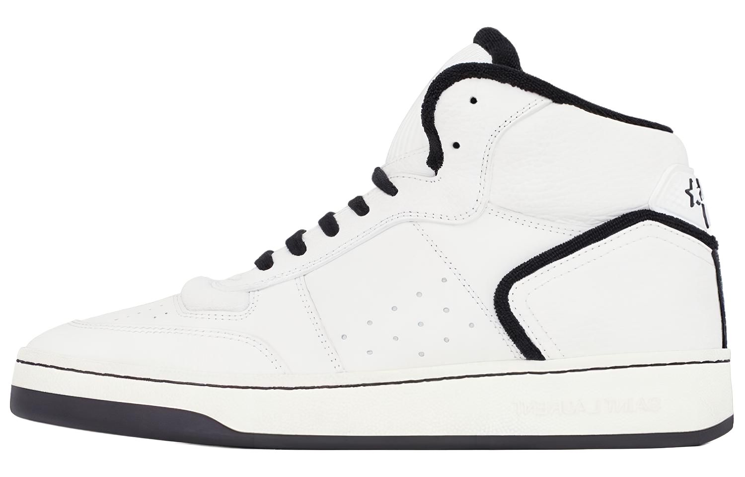 Мужские кеды SAINT LAURENT SAINT LAURE (бело-черные)
