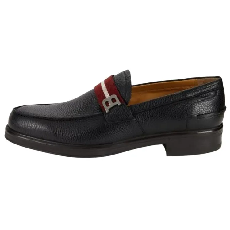 BALLY Leather Loafers 3.2cm Men's Black