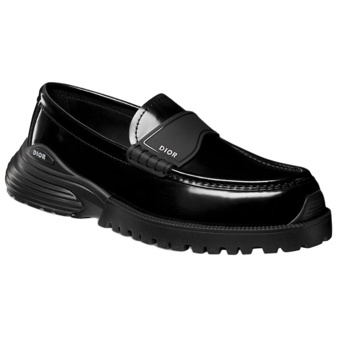 DIOR Combat Cow Leather Loafers Men's Black