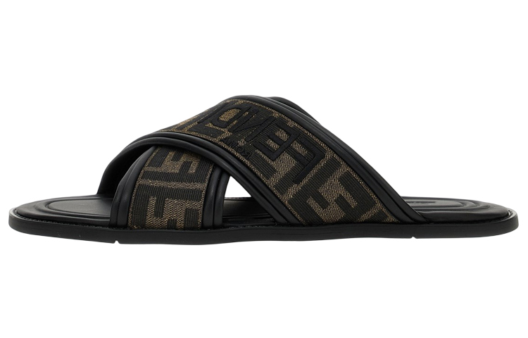 Мужские шлепанцы Fendi (черные)