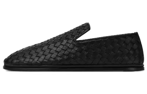 Bottega Veneta Intrecciato Sheepskin Casual Shoes Women's Black