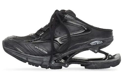 Balenciaga X Pander Fabric Low top Casual Shoes Women's Black