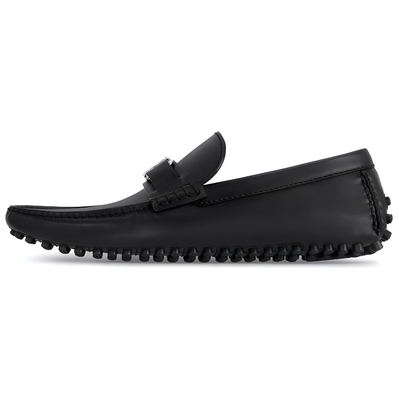 LOUIS VUITTON Hockenheim Gommino Loafers Men's Black