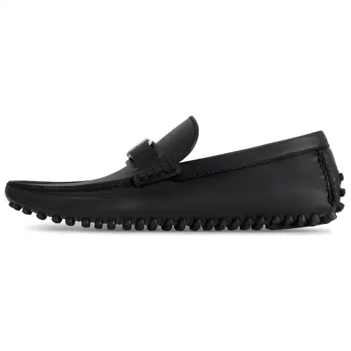 LOUIS VUITTON Hockenheim Gommino Loafers Men's Black