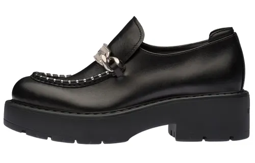 MIU MIU Boyfriend Leather Casual Shoes Women's