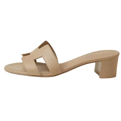 HERMES Oasis Slide Slippers 5cm Women's Brown
