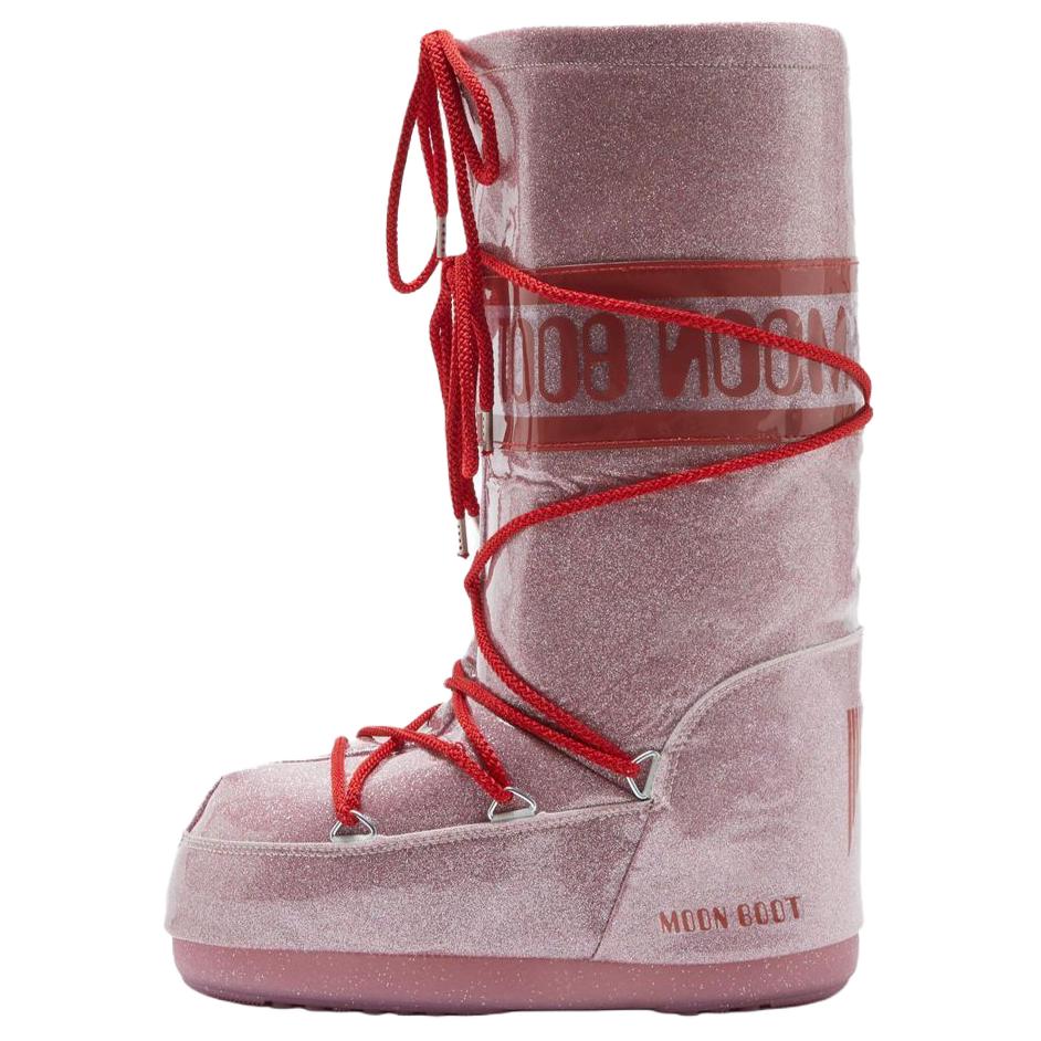 Сапоги Moon Boot Sequins (розовые)