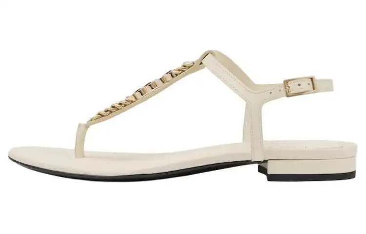 GUCCI Signoria One Strap Sandals Women's White